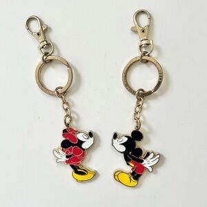 Disney Parks Mickey & Minnie Keychain Set